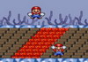 Game Mario nhảy qua biển lửa